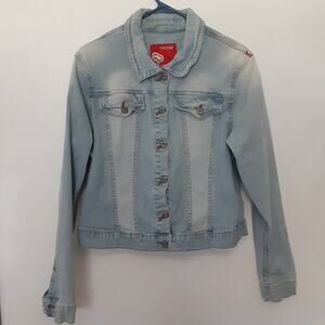Vtg Ecko Red Eckored Womens Denim Stonewashed Jacket Size XL